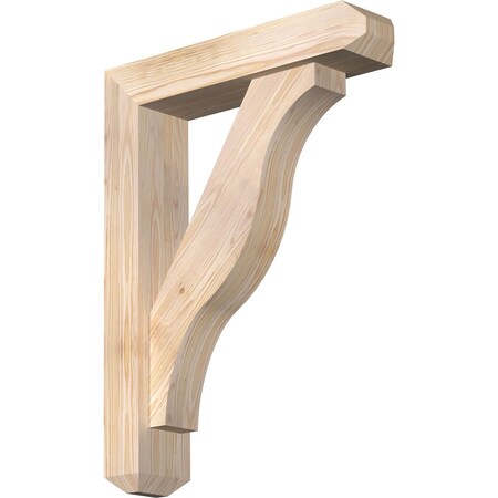 Ekena Millwork Funston Craftsman Smooth Bracket w/ Offset Brace, Douglas Fir, 5 1/2"W x 24"D x 32"H BKT0604X24X32FST04SDF